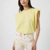 French Connection Shoulder Pad Jersey Tank Top 1 French Connection Shoulder Pad Jersey Tank Top