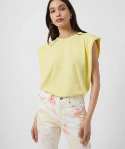French Connection Shoulder Pad Jersey Tank Top