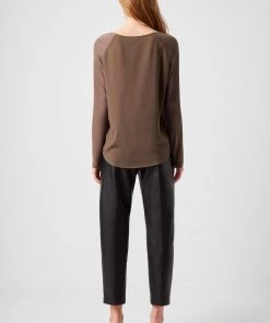 French Connection Polly Plains Long Sleeve Top Tops