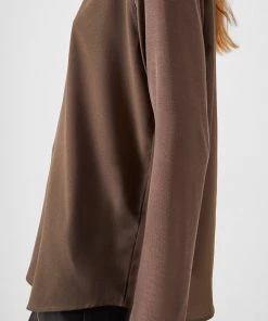 French Connection Polly Plains Long Sleeve Top Tops