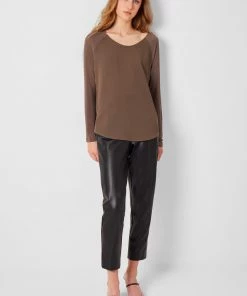 French Connection Polly Plains Long Sleeve Top Tops