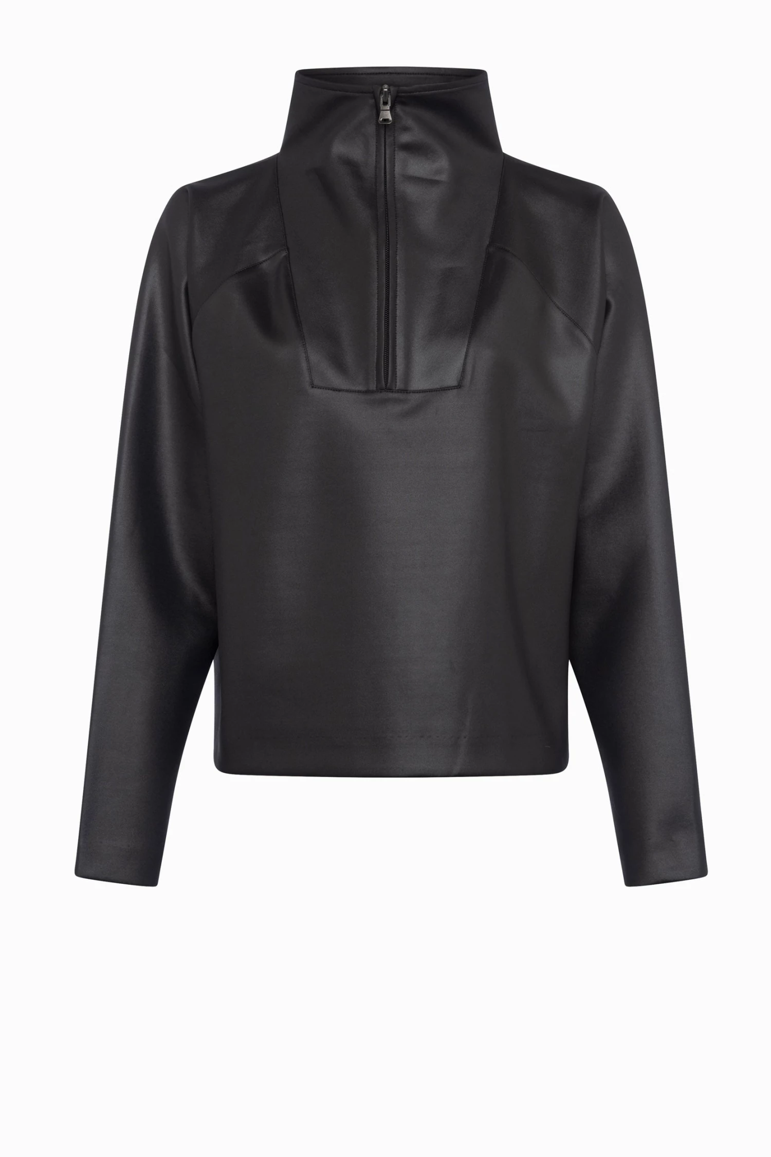 French Connection Maka Leather Look Jersey Top Sale 7 French Connection Maka Leather Look Jersey Top Sale