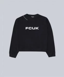 French Connection FCUK Shrunken Crew Neck Sweatshirt Sale