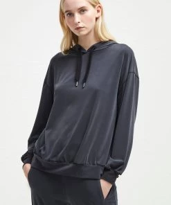 French Connection View All Washed Cupro Jersey Hoodie