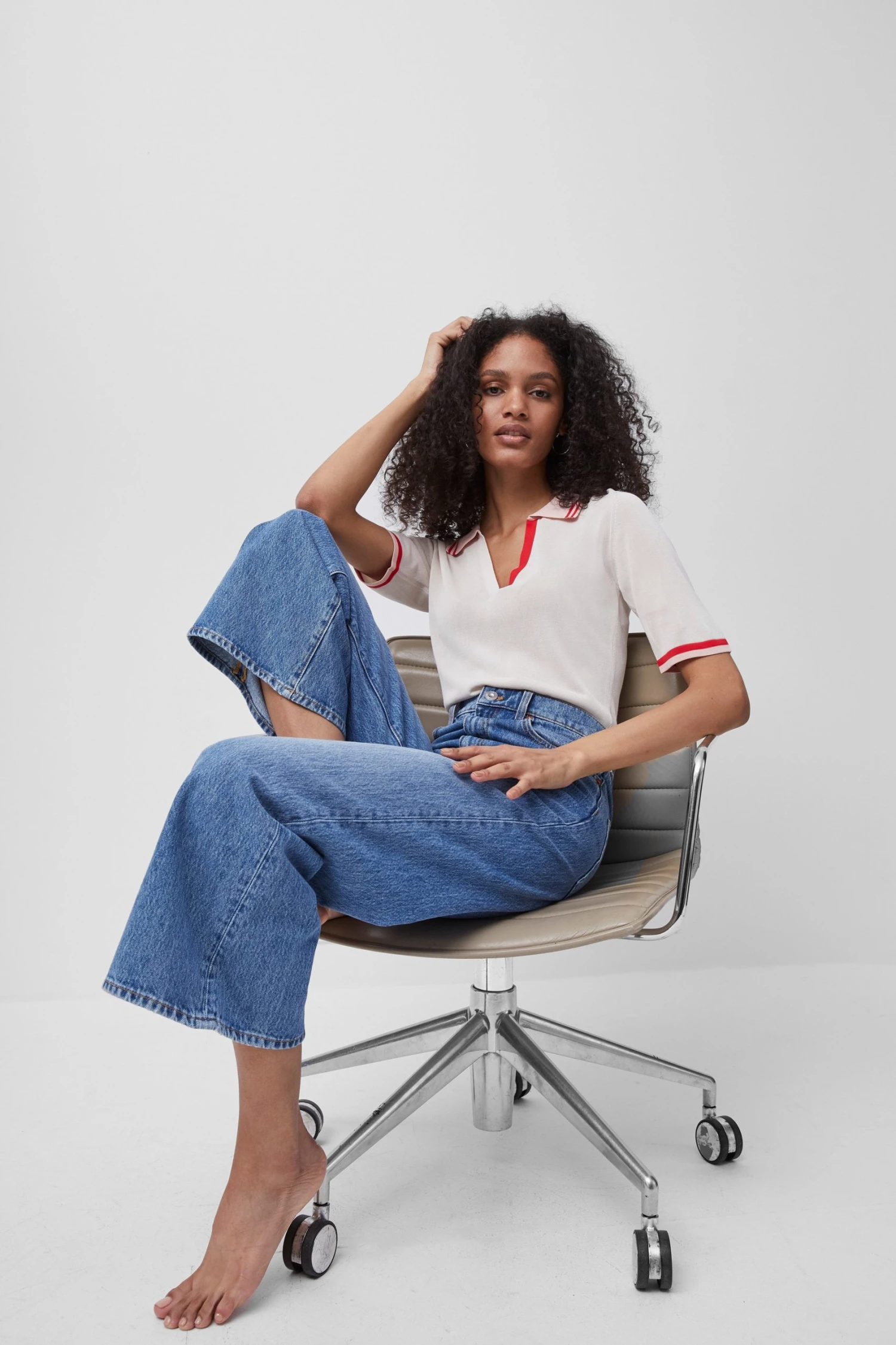 French Connection Sale Livia Knit Polo Top 4 French Connection Sale Livia Knit Polo Top