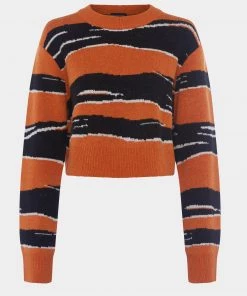 French Connection Mona Amua Jacquard Jumper Last Chance To Buy