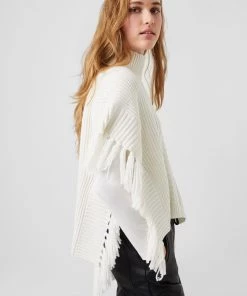French Connection Sales 2022 55 French Connection Lacey Fringed Roll Neck Jumper