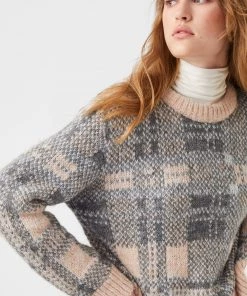 French Connection Olive Check Jumper Last Chance To Buy