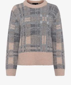 French Connection Olive Check Jumper Last Chance To Buy