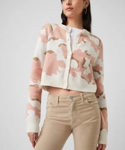 French Connection Kylah Camo Knitted Cardigan