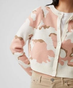 French Connection Kylah Camo Knitted Cardigan