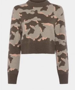 French Connection Kylah Camo Crew Neck Jumper 11 French Connection Kylah Camo Crew Neck Jumper