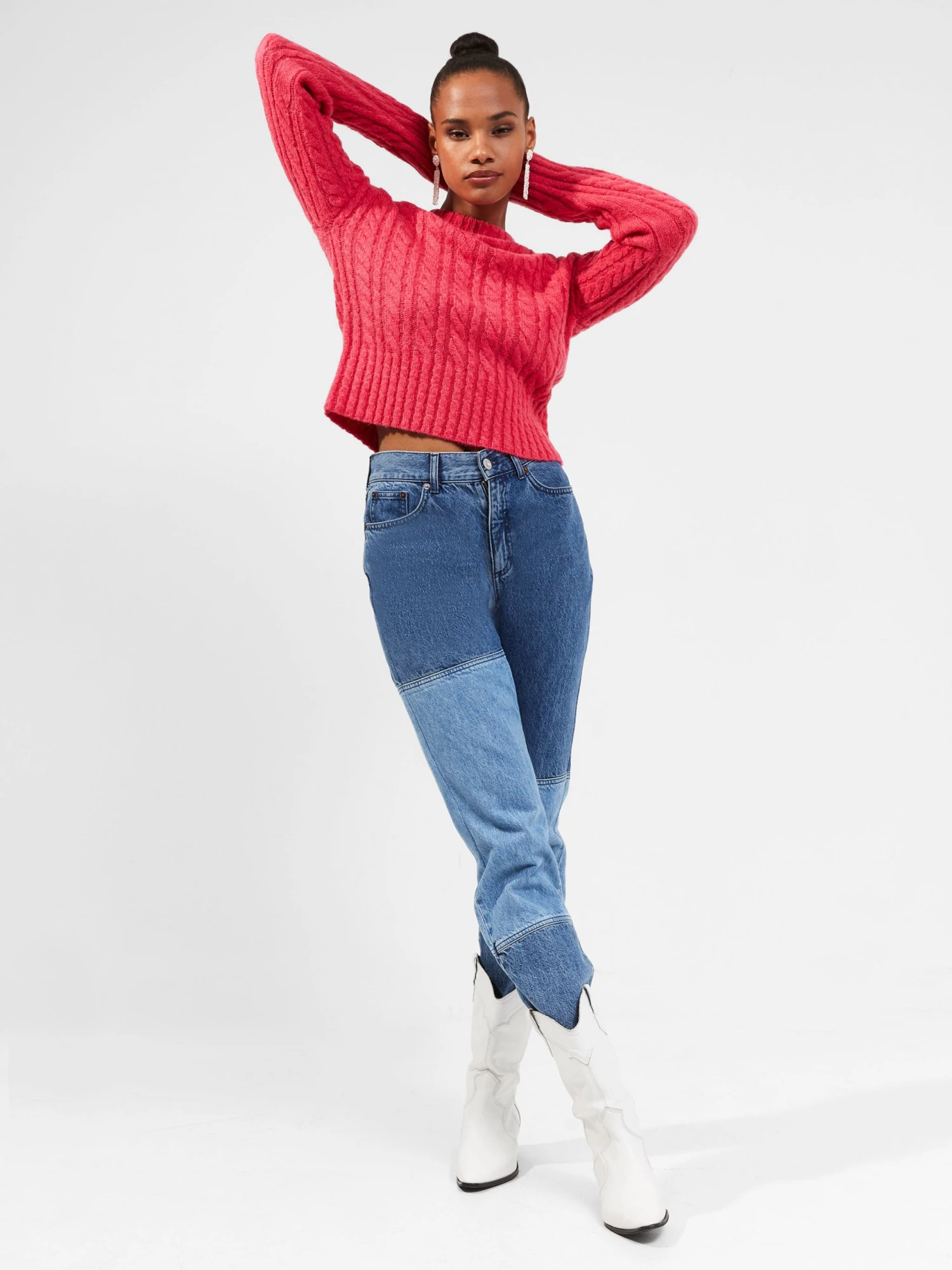 French Connection Sale Jacqueline Cable Crew Neck Jumper 4 French Connection Sale Jacqueline Cable Crew Neck Jumper