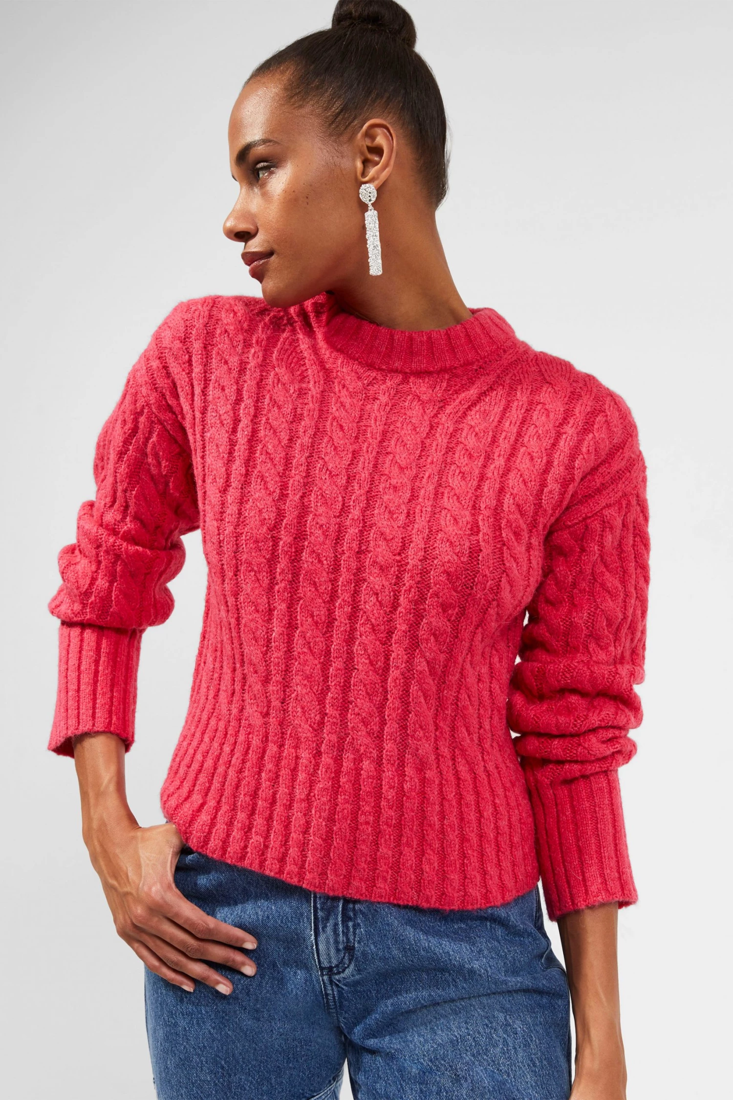 French Connection Sale Jacqueline Cable Crew Neck Jumper 3 French Connection Sale Jacqueline Cable Crew Neck Jumper