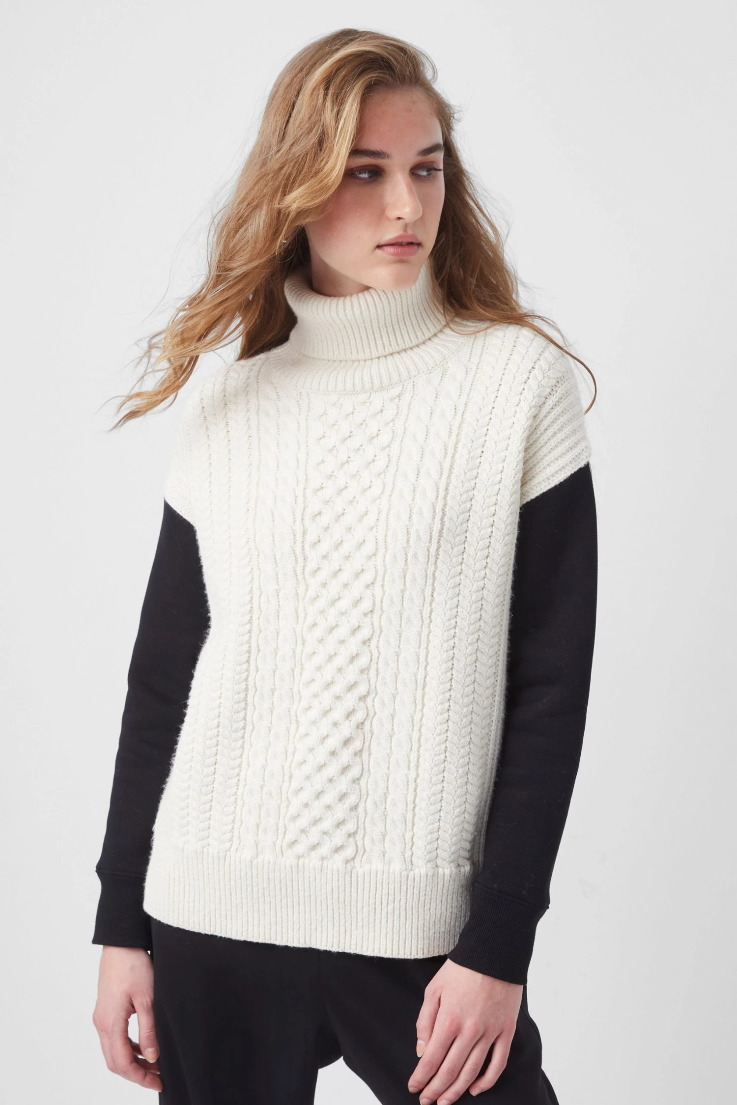 French Connection Soraya Cable Hybrid Knit Jumper 3 French Connection Soraya Cable Hybrid Knit Jumper