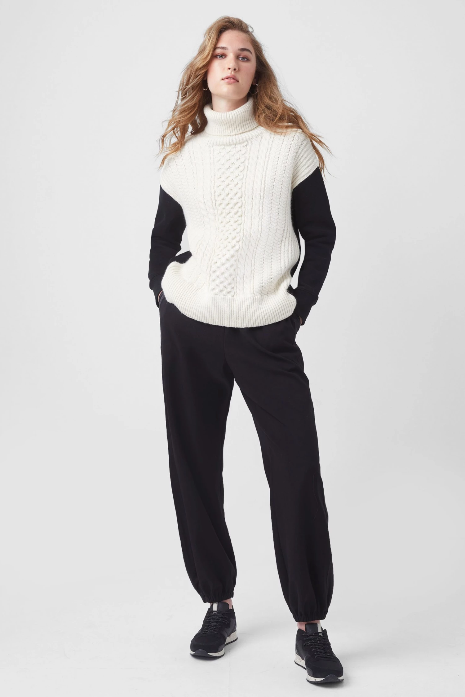 French Connection Soraya Cable Hybrid Knit Jumper 4 French Connection Soraya Cable Hybrid Knit Jumper