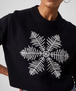 French Connection Sale Muri Snowflake Embroidered Jumper