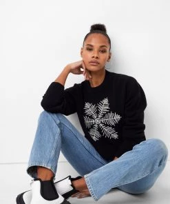 French Connection Sale Muri Snowflake Embroidered Jumper