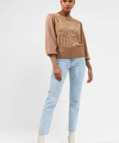 French Connection Macey Star Embroidered Jumper Sale