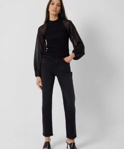 French Connection Jumpers & Cardigans Melody Fabric Mix Top