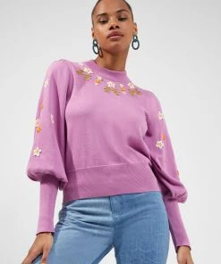 French Connection Jumpers & Cardigans Kaitlyn Organic Embroidery Jumper