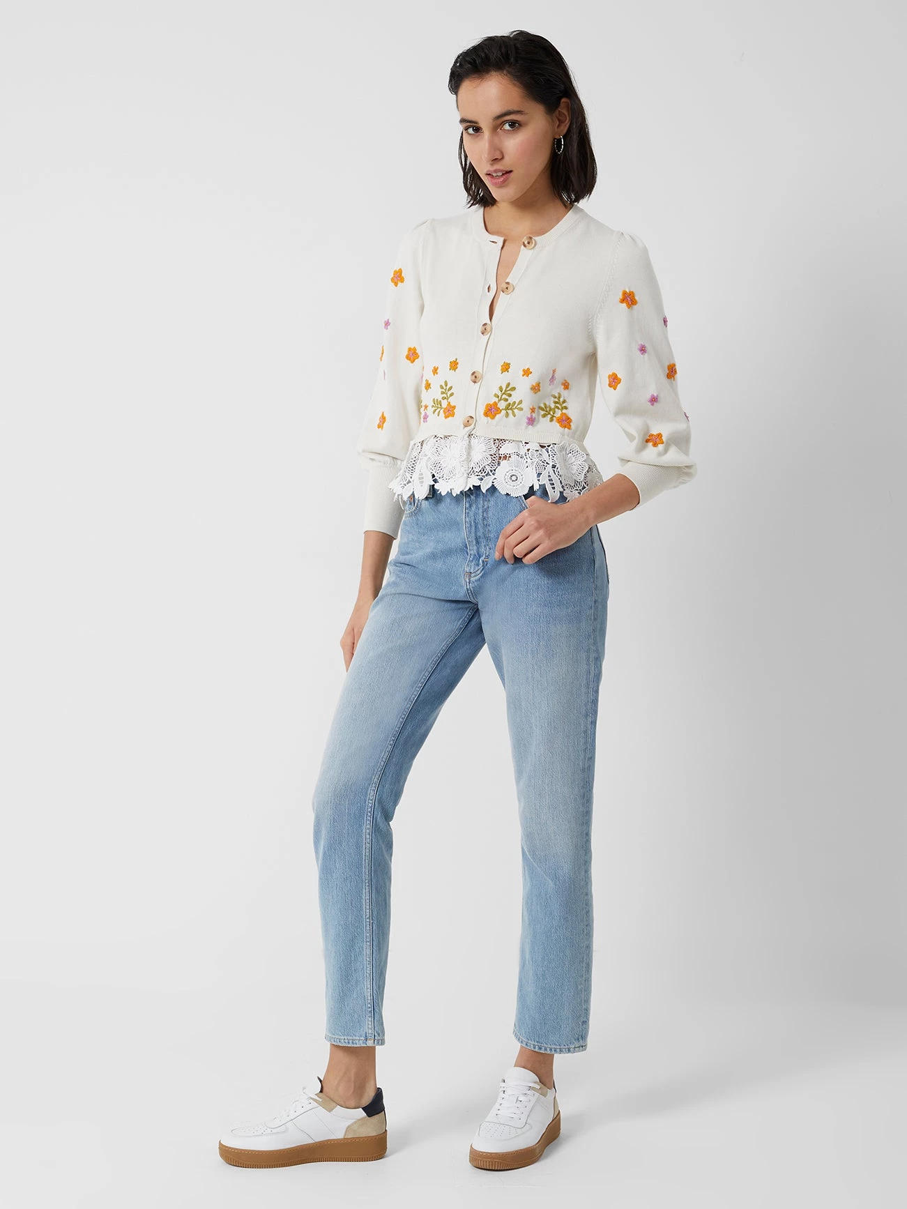 French Connection Kaitlyn Organic Floral Embroidery Cardigan Jumpers & Cardigans 5 French Connection Kaitlyn Organic Floral Embroidery Cardigan Jumpers & Cardigans