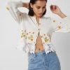 French Connection Kaitlyn Organic Floral Embroidery Cardigan Jumpers & Cardigans