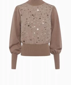 French Connection Macey Star Embroidered Jumper Sale
