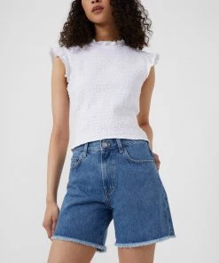 French Connection Piper Recycled Denim Boyfriend Shorts Skirts & Shorts