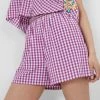 French Connection New In Adalhia Organic Gingham Smock Shorts