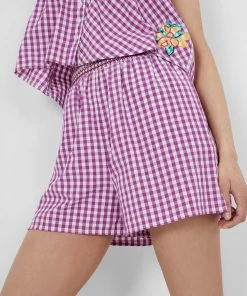 French Connection New In Adalhia Organic Gingham Smock Shorts