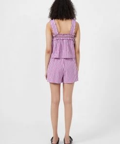 French Connection New In Adalhia Organic Gingham Smock Shorts