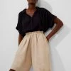 French Connection New In Ahia Cotton-Linen Shorts