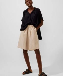 French Connection New In Ahia Cotton-Linen Shorts