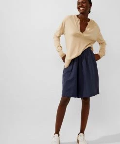 French Connection Ahia Cotton-Linen Shorts New In 10 French Connection Ahia Cotton-Linen Shorts New In