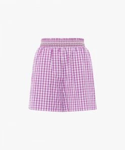 French Connection New In Adalhia Organic Gingham Smock Shorts