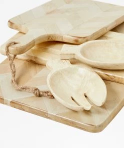 French Connection Tableware Sun Bleach Wooden Salad Server