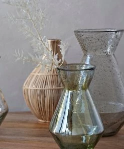 French Connection Small Luxe Green Trumpet Vase New In