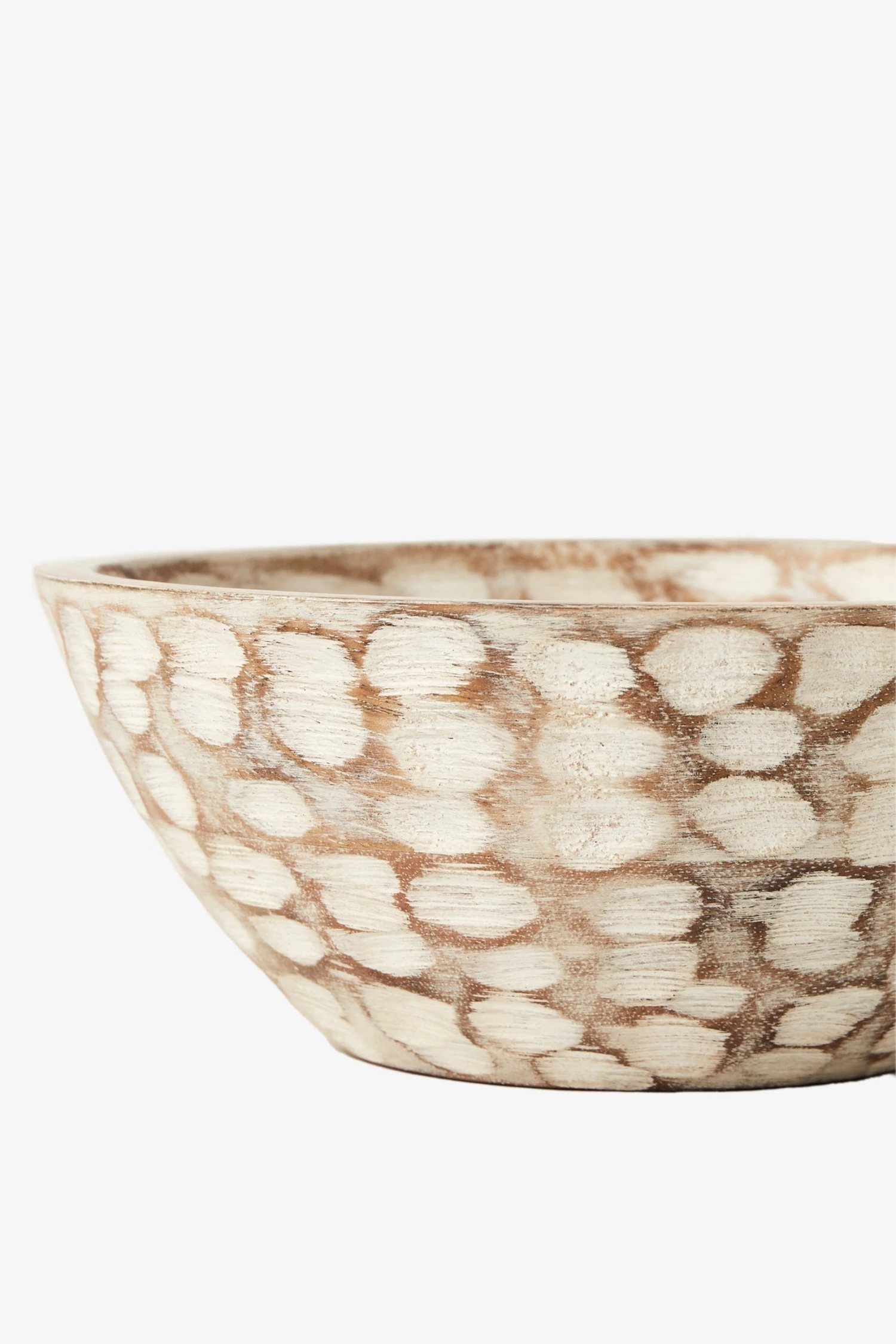 French Connection White Lily Wooden Bowl 5 French Connection White Lily Wooden Bowl