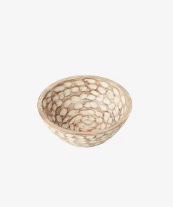 French Connection White Lily Wooden Bowl 11 French Connection White Lily Wooden Bowl