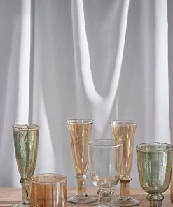 French Connection Luxe Recycled Blush Champagne Flute Glassware