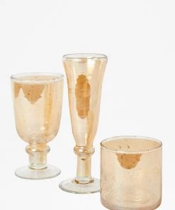 French Connection Luxe Recycled Blush Champagne Flute Glassware