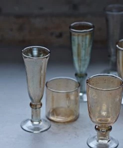 French Connection Luxe Recycled Blush Champagne Flute Glassware