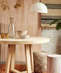 French Connection White Lily Wooden Bowl