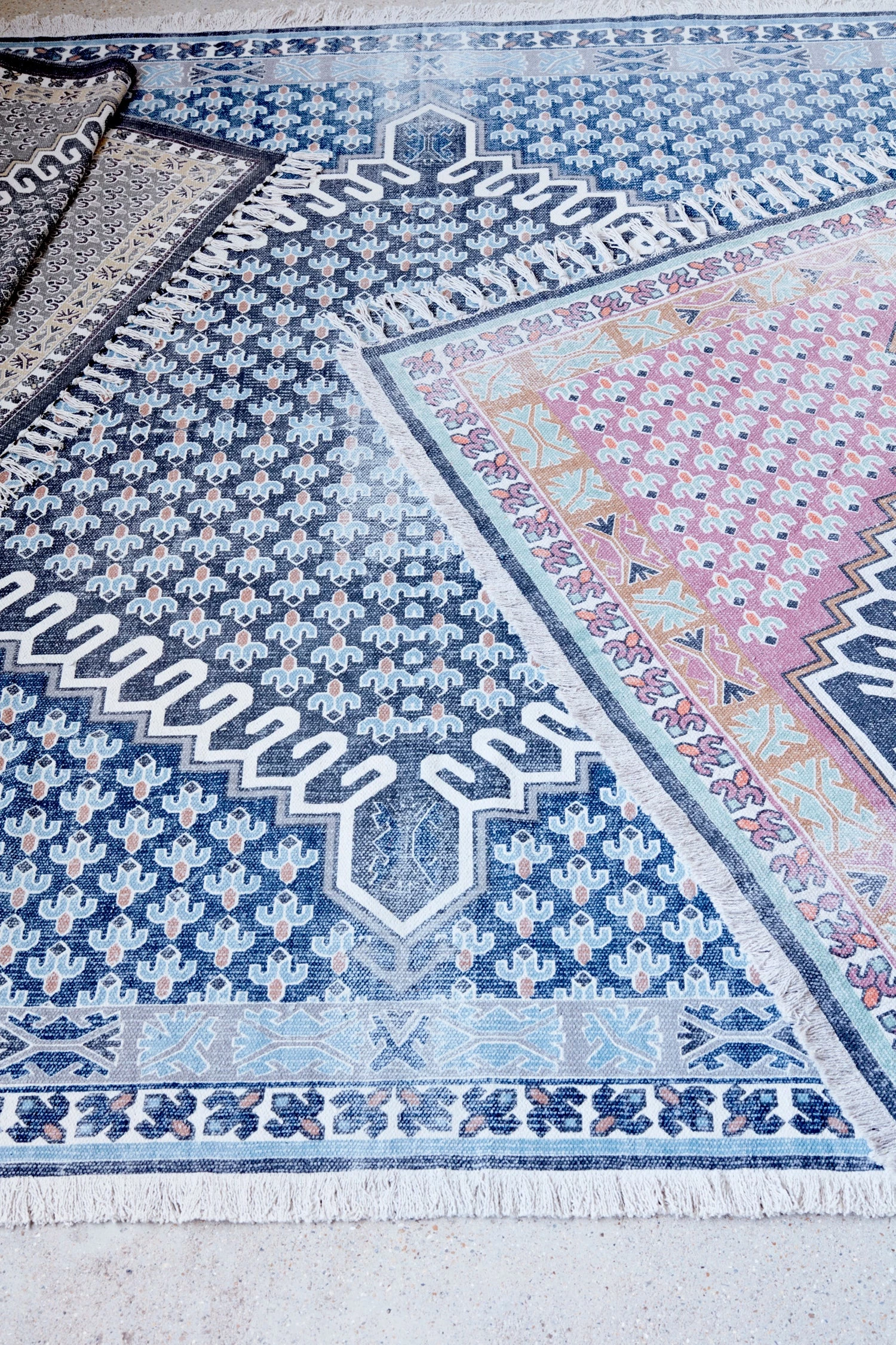 French Connection Sale Small Blue Poppy Rug 4 French Connection Sale Small Blue Poppy Rug