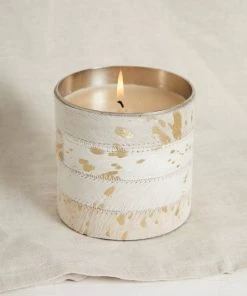 French Connection Large Cowhide Candle