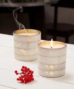 French Connection Large Cowhide Candle