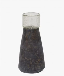 French Connection Large Stoneware Candle Holder