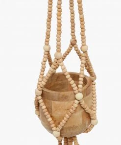 French Connection Beaded Hanging Planter Home Accessories