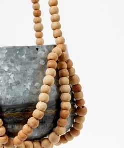 French Connection Large Hanging Beaded Planter Home Accessories